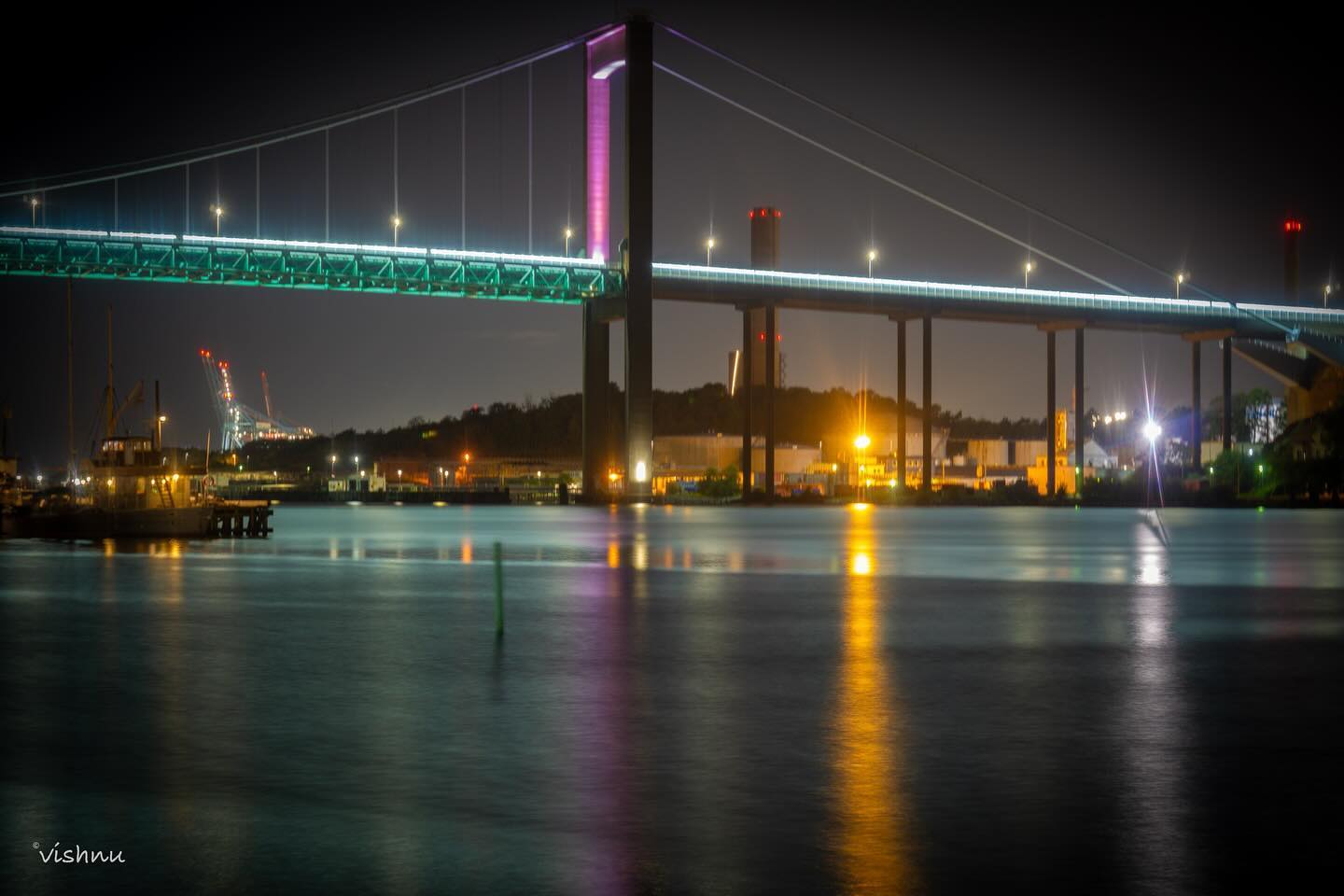 Neon Across the Quiet Water