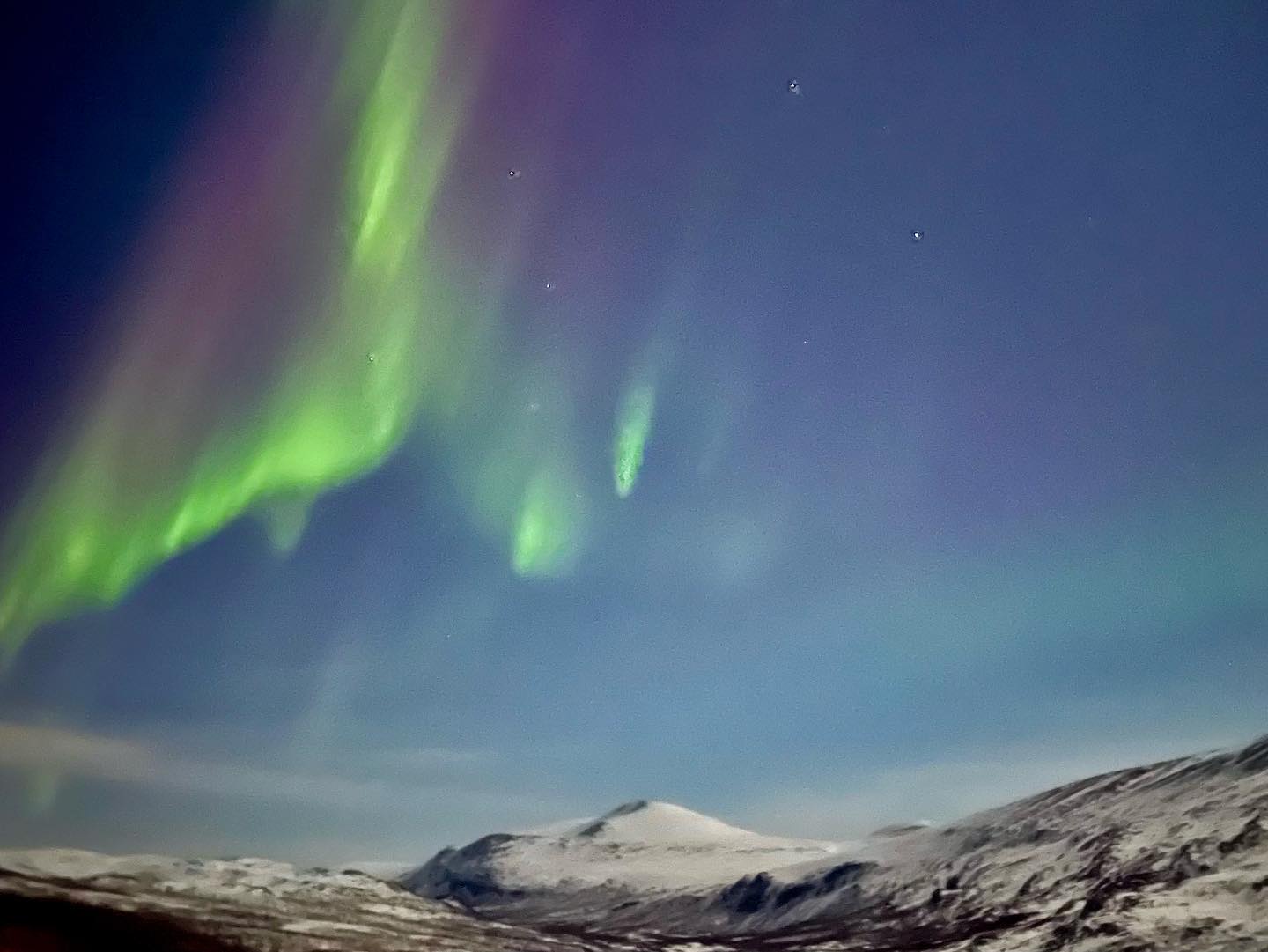 Northern Light Over White